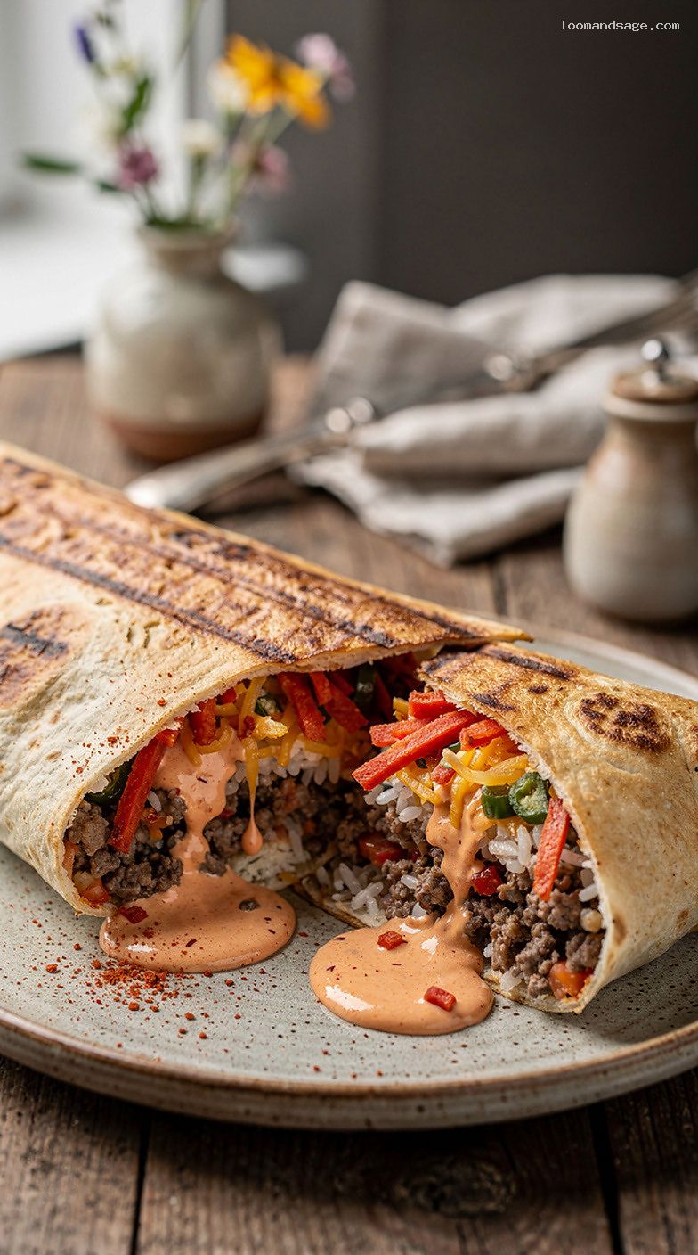 Copycat Taco Bell Volcano Burrito With Creamy Lava Sauce