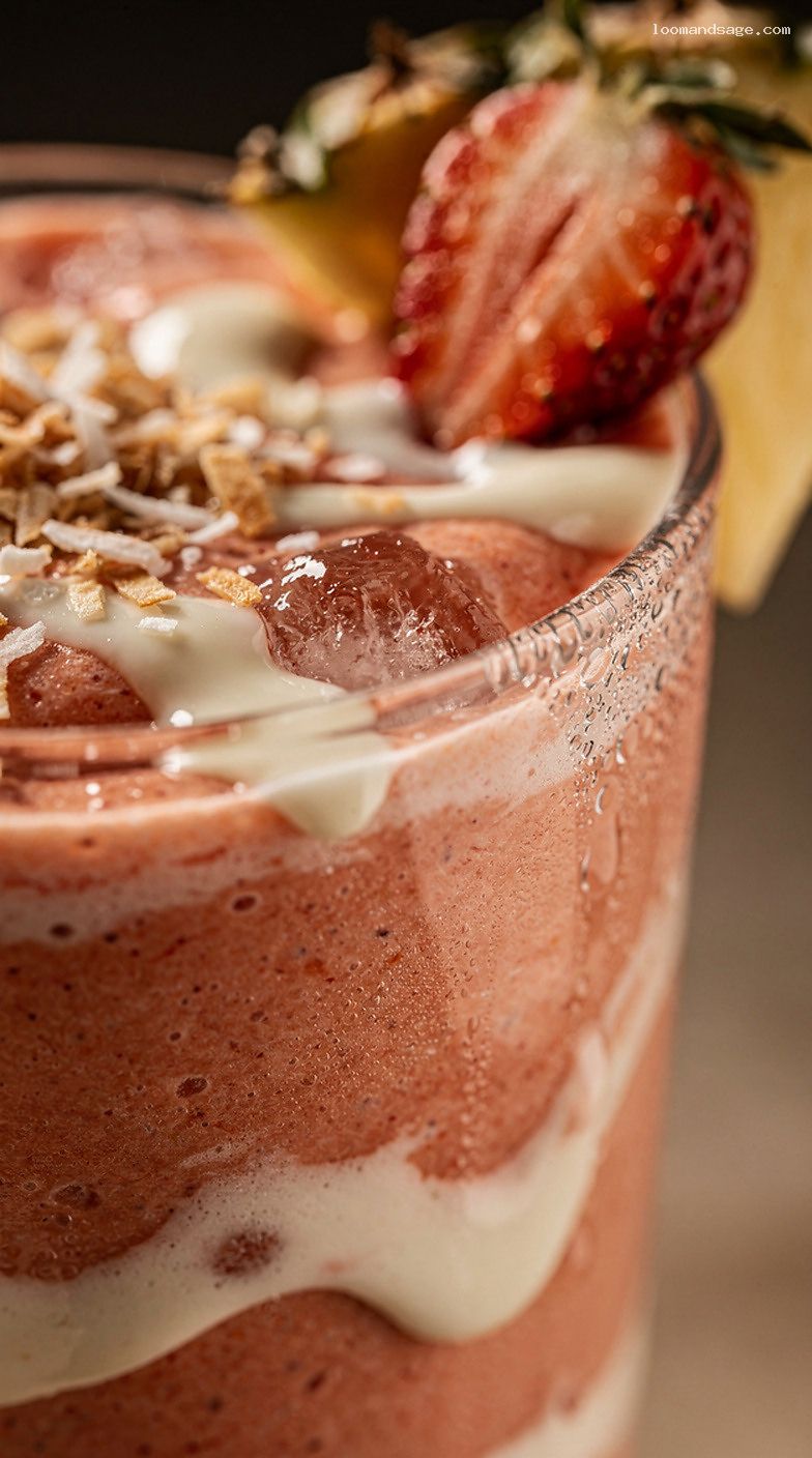 Copycat Tropical Smoothie Cafe Bahama Mama Smoothie Recipe – Closeup