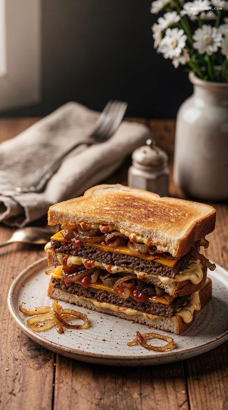 Copycat Whopper Melt Patty Melt With Stacker Sauce