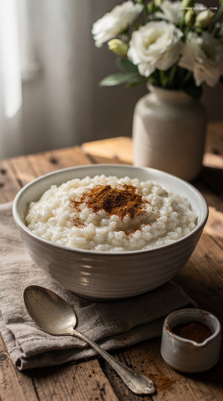 Creamy Greek Rizogalo Rice Pudding With Cinnamon
