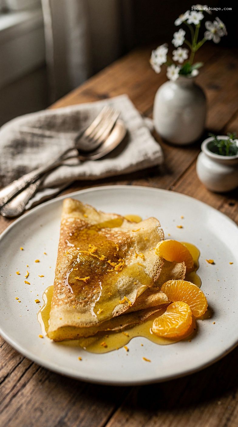 Crêpes Suzette With Buttery Orange Citrus Sauce