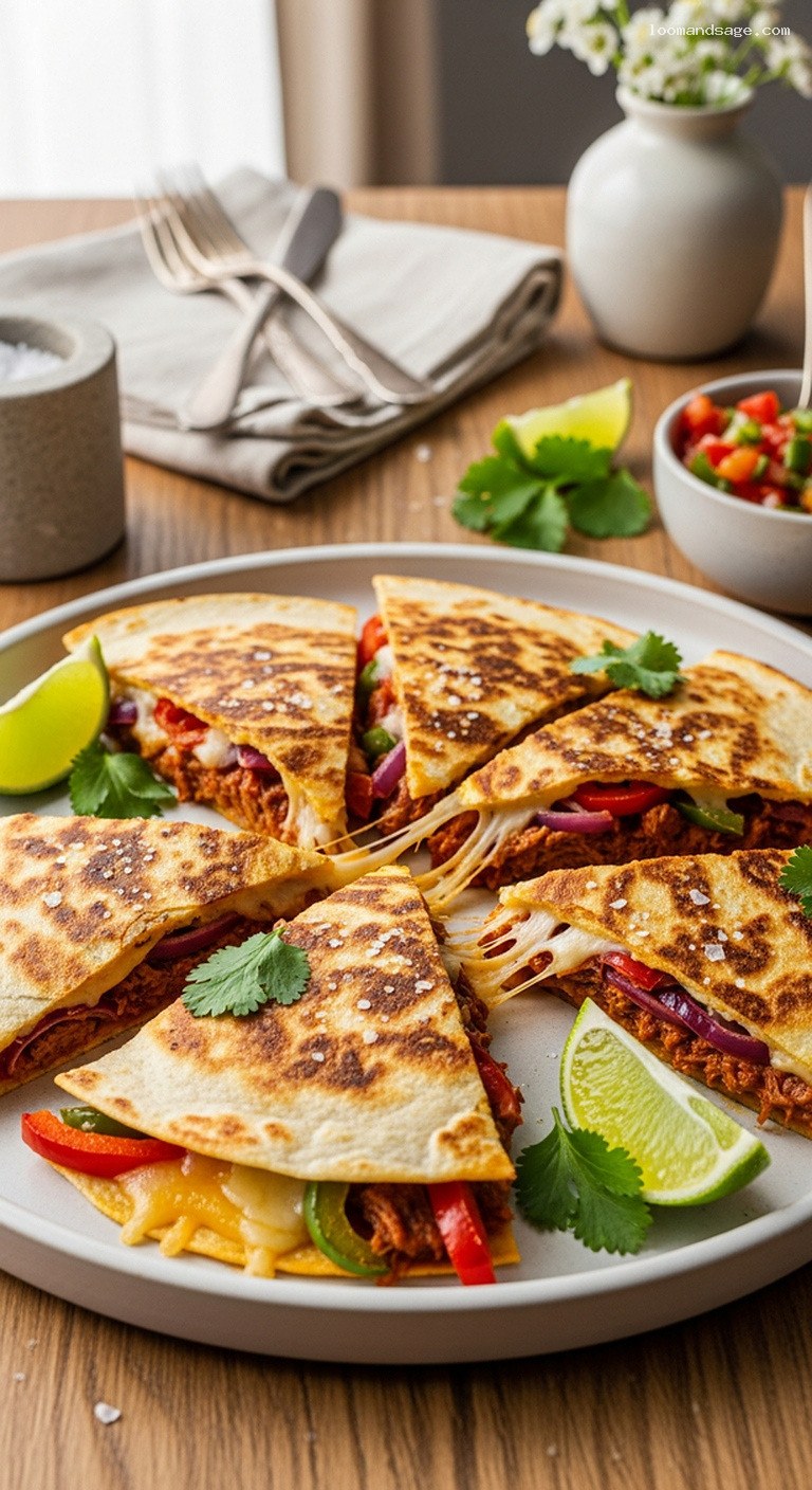 Cumin-Spiced Lamb Quesadillas With Peppers and Onions