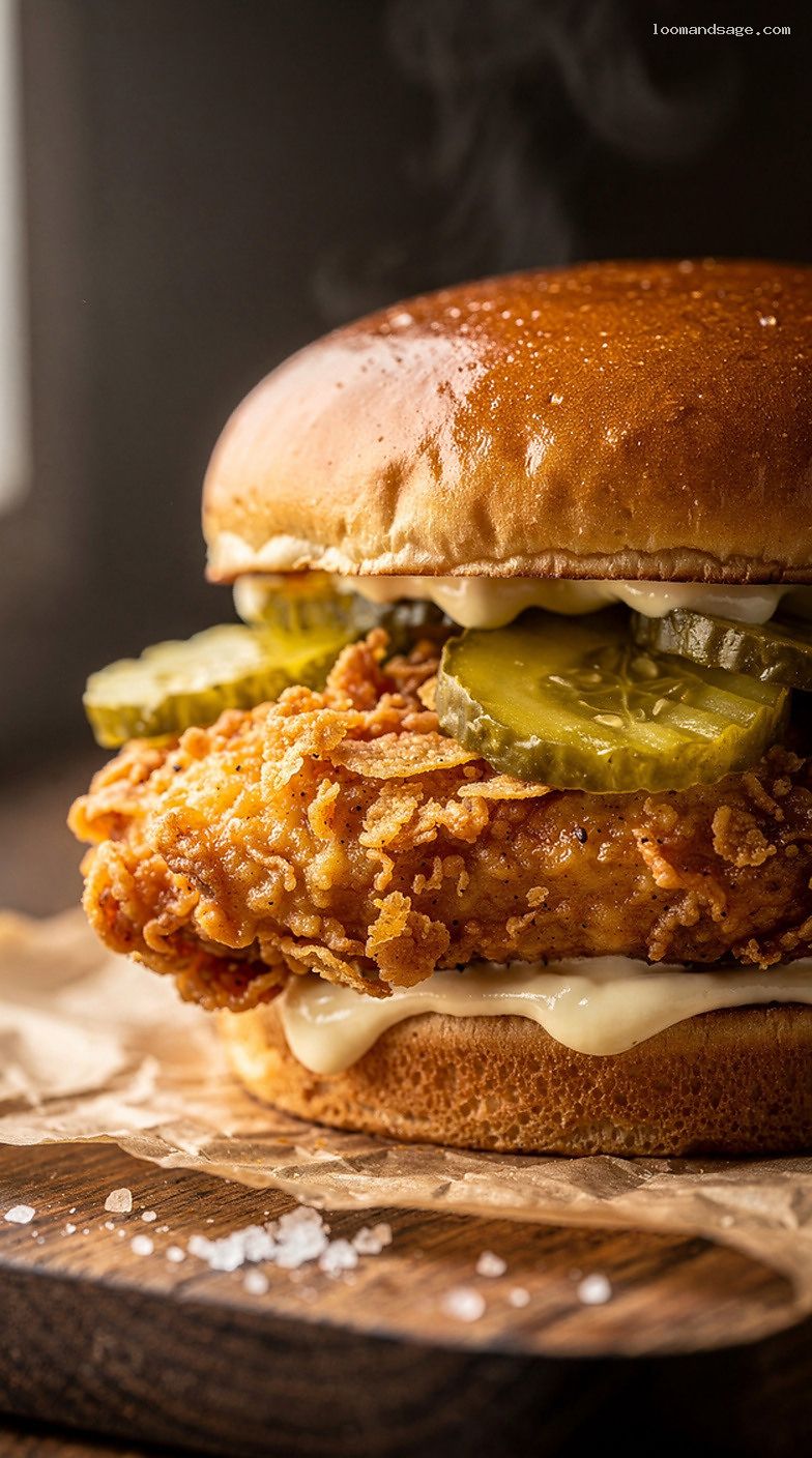 Extra-Crispy Copycat KFC Chicken Sandwich Recipe – Closeup