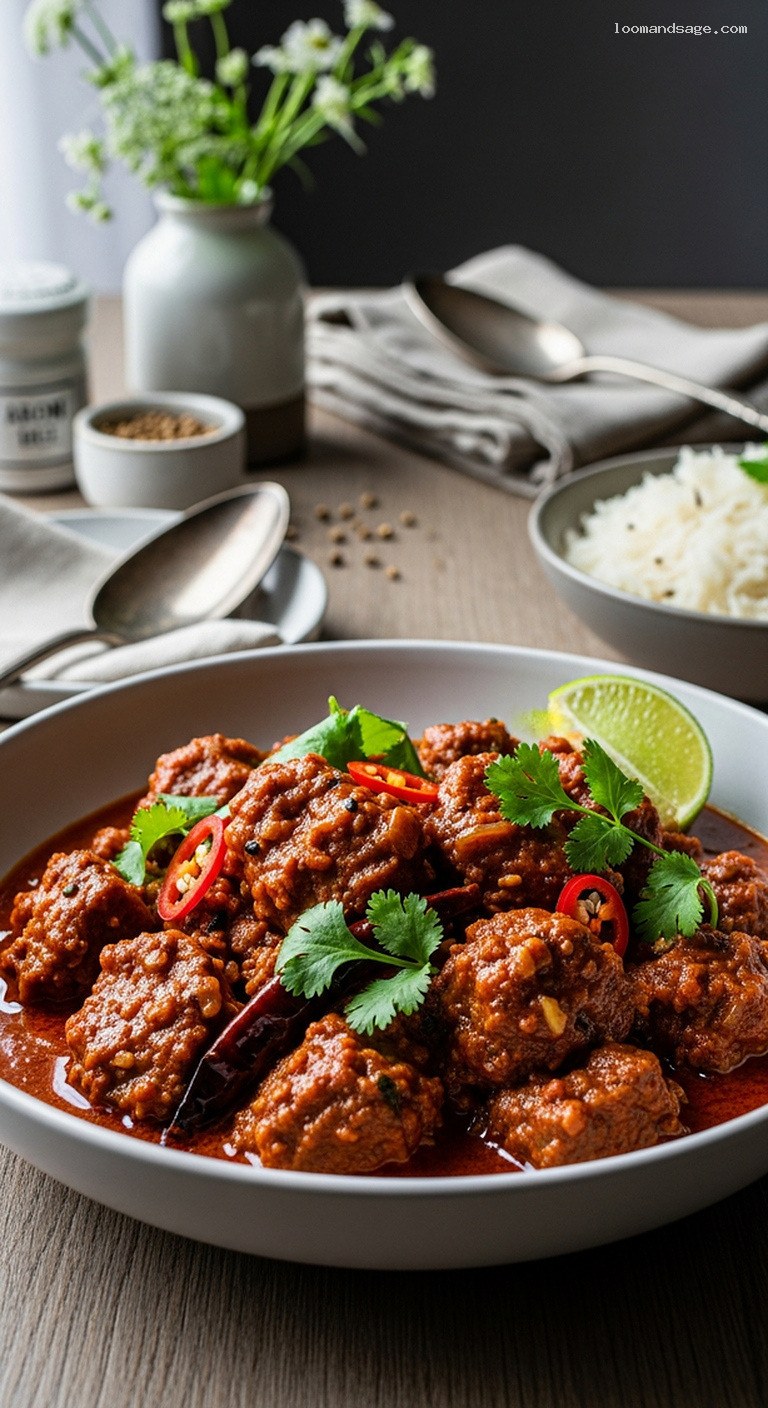 Fiery Lamb Vindaloo With Tangy Chili Vinegar Marinade