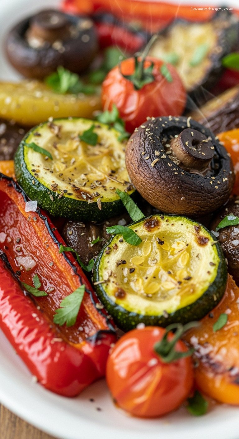 Greek Roasted Vegetables (Psito Lahanika) – Closeup