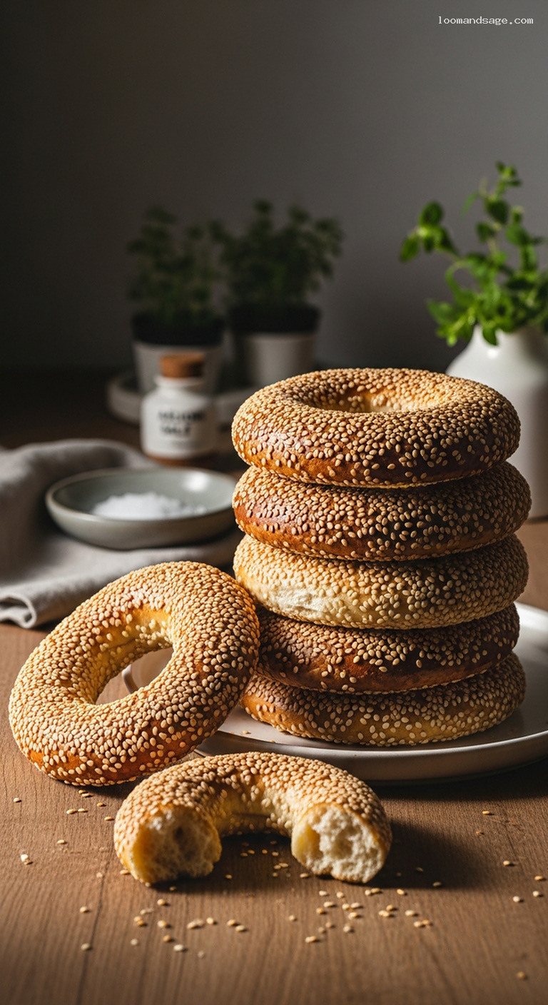 Greek Sesame Bread Rings (Koulouri Thessalonikis)