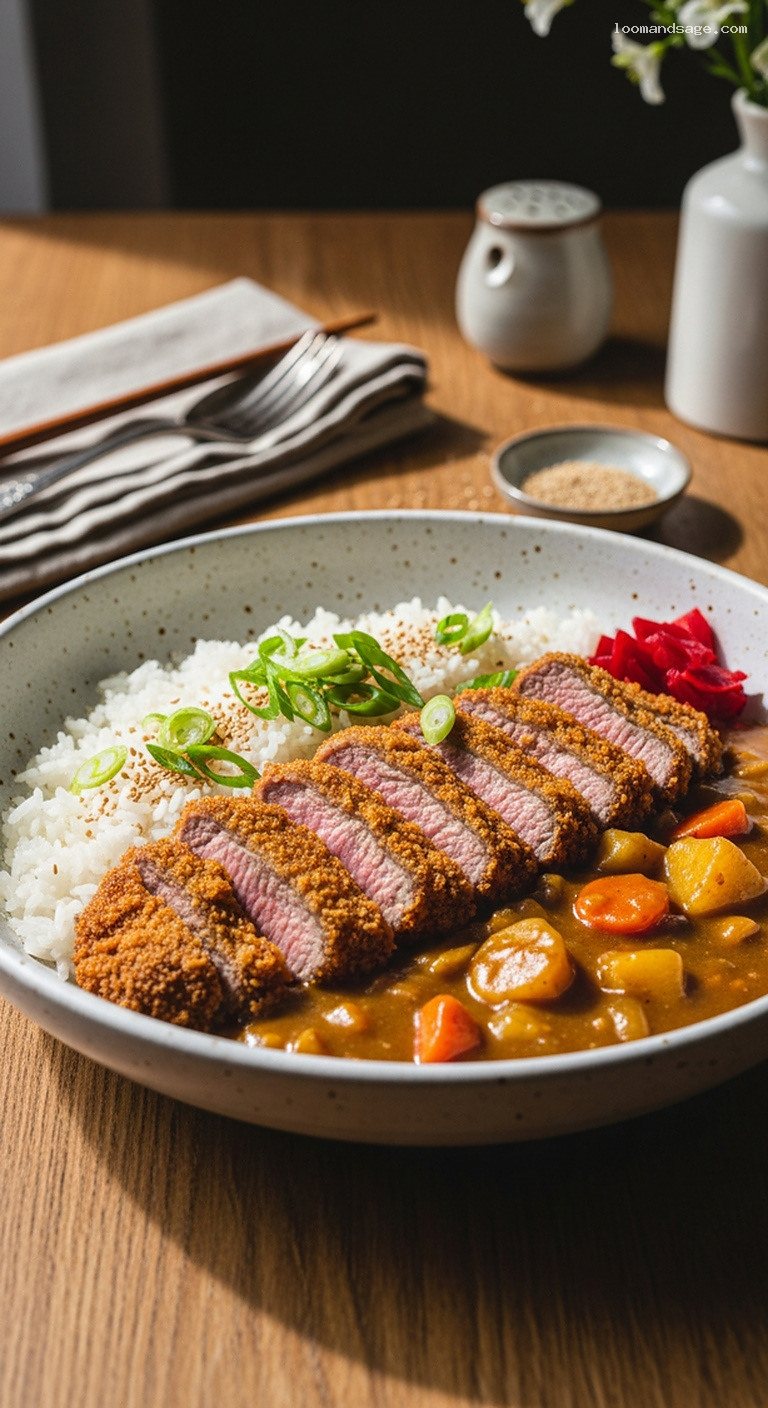 Lamb Katsu Curry with Crispy Cutlets and Rice