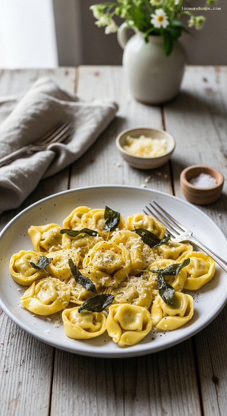 Lamb Tortellini with Pecorino and Sage Butter