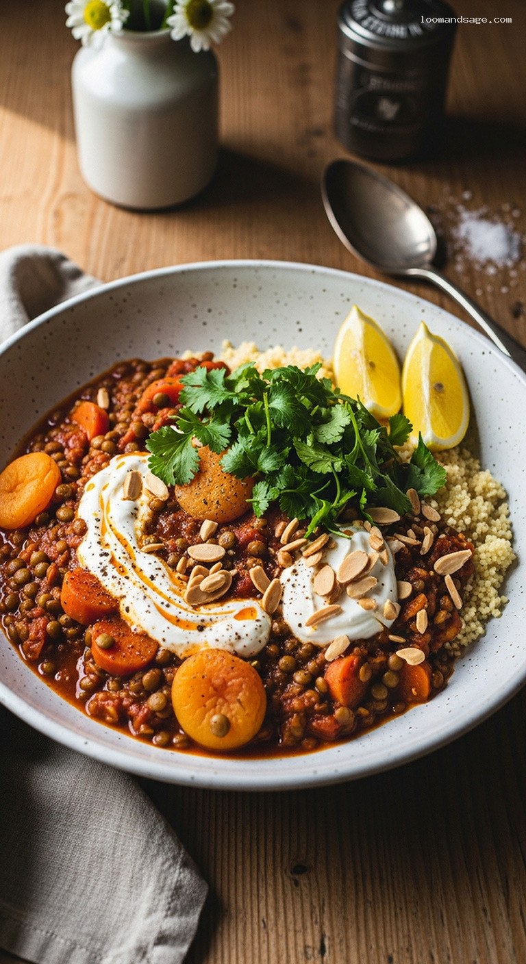 Moroccan Lentil and Apricot Tagine with Warm Spices