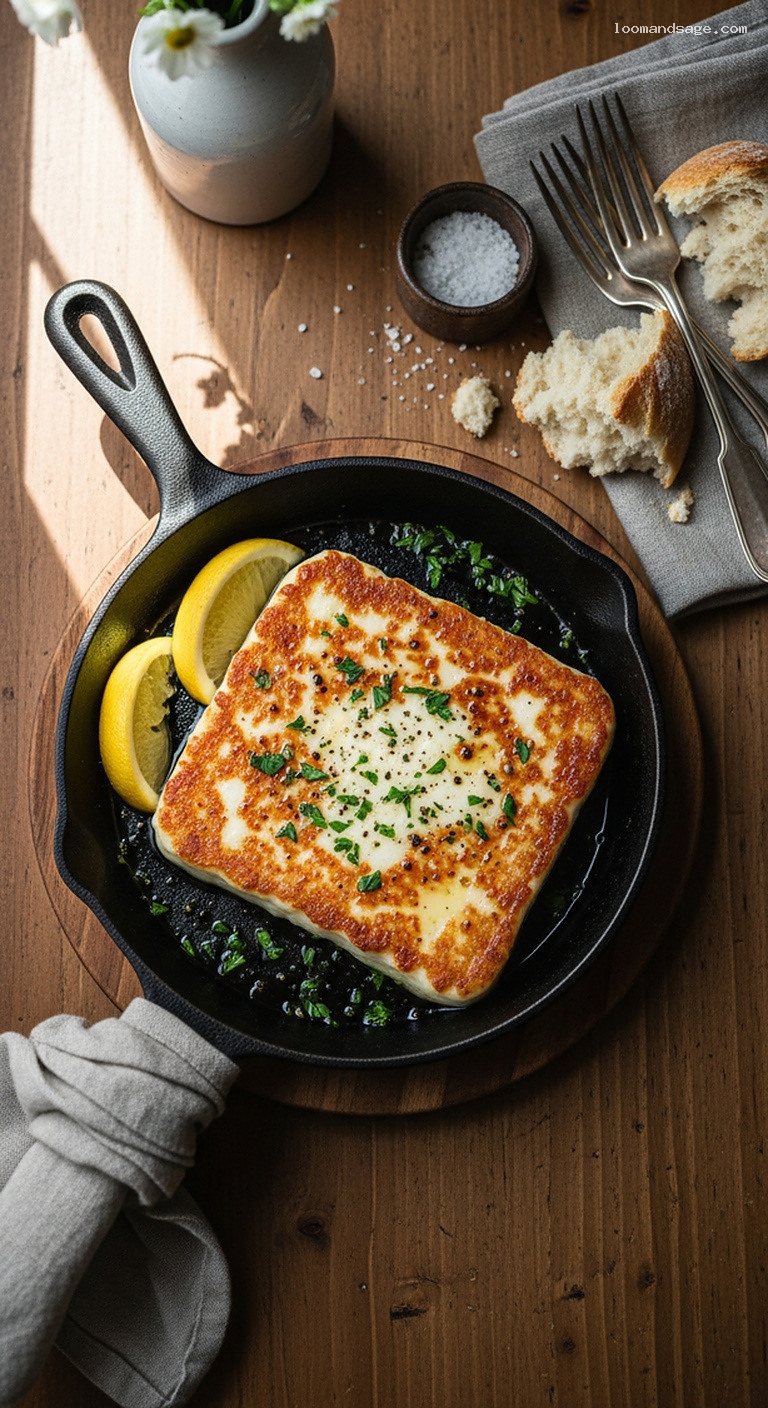 Pan-Seared Greek Saganaki With Lemon