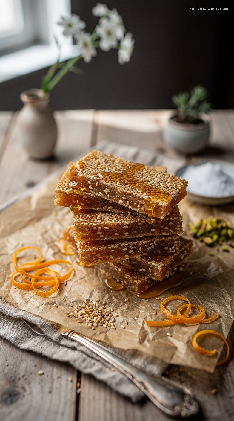 Pasteli Sesame Honey Bars with Toasted Sesame Seeds
