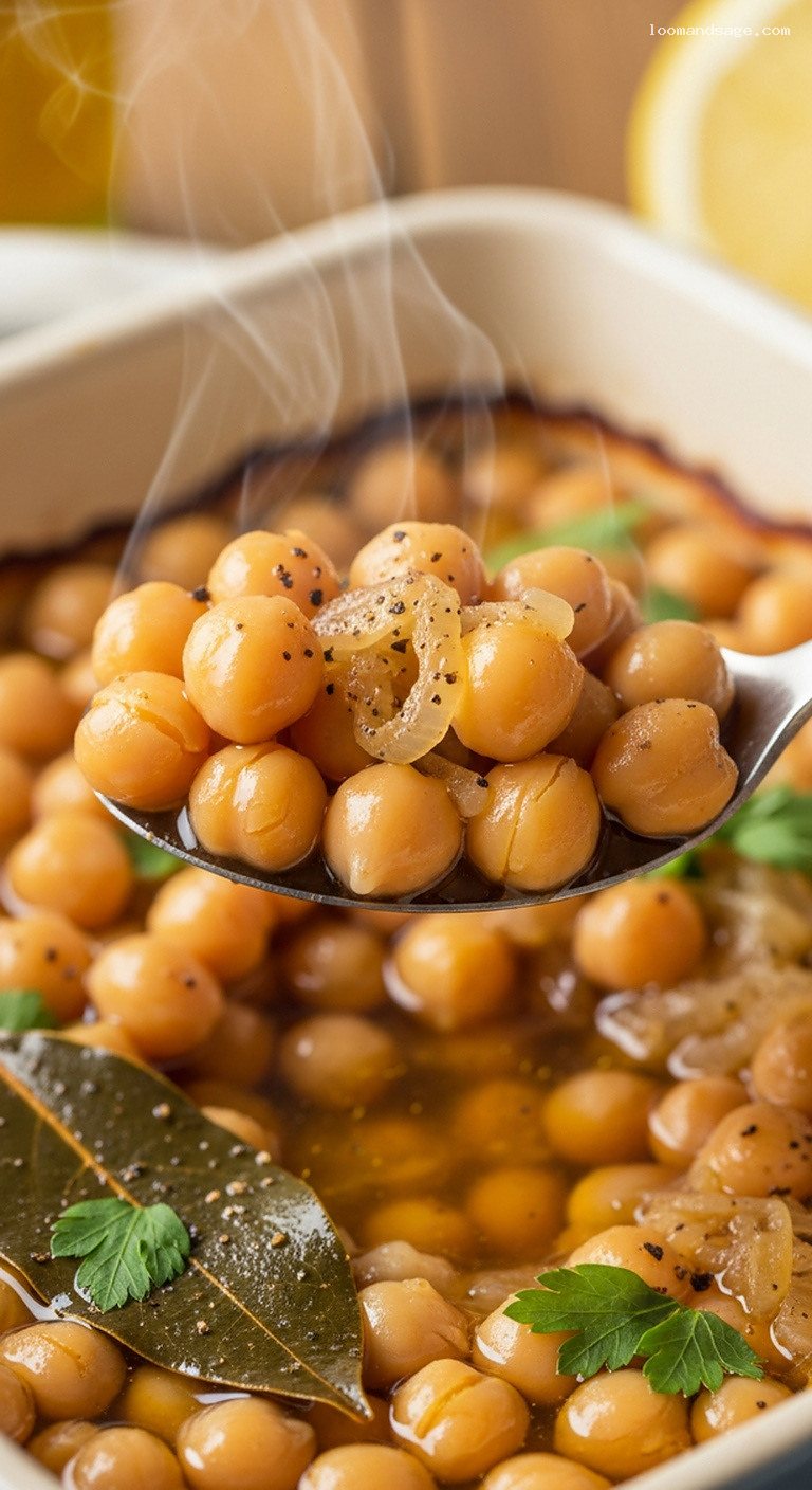 Slow-Baked Revithada Greek Chickpea Casserole – Closeup