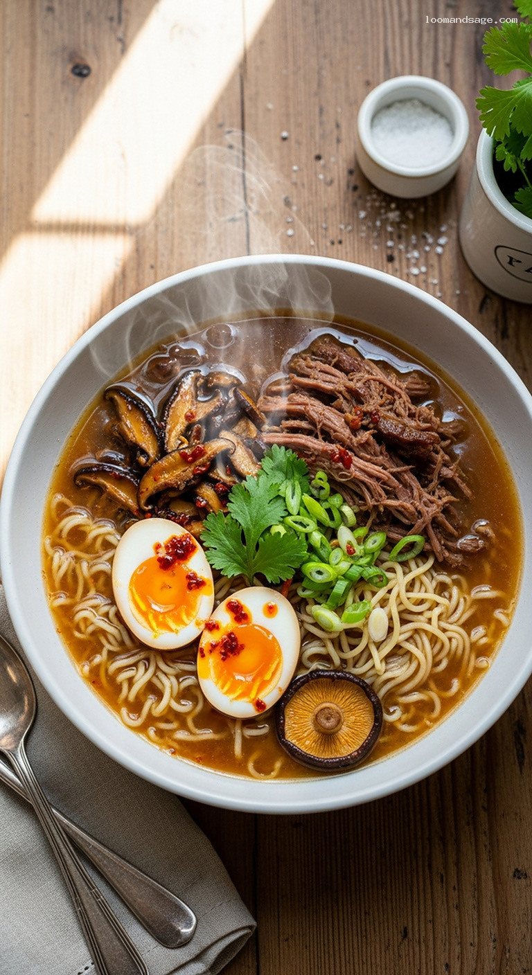 Slow-Braised Lamb Ramen With Soft-Boiled Eggs