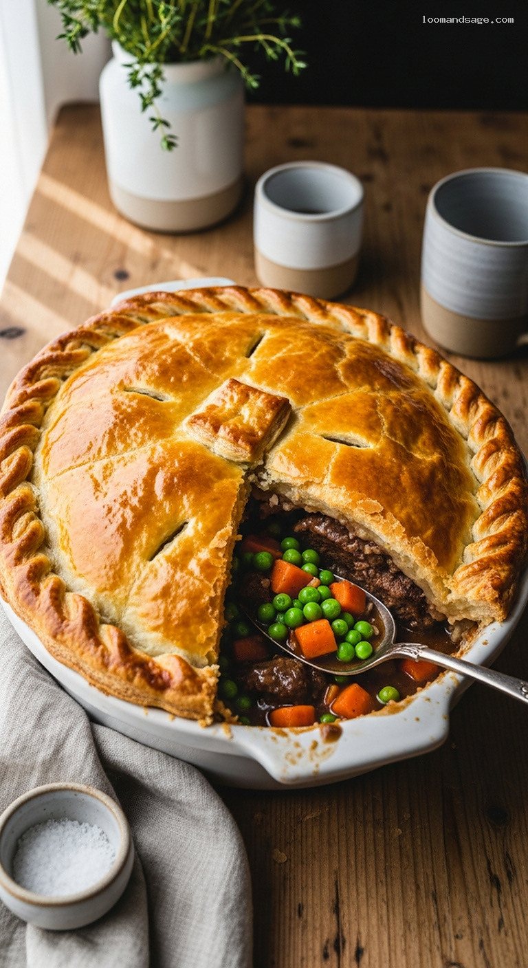 Slow-Cooked Lamb Pot Pie With Peas and Carrots