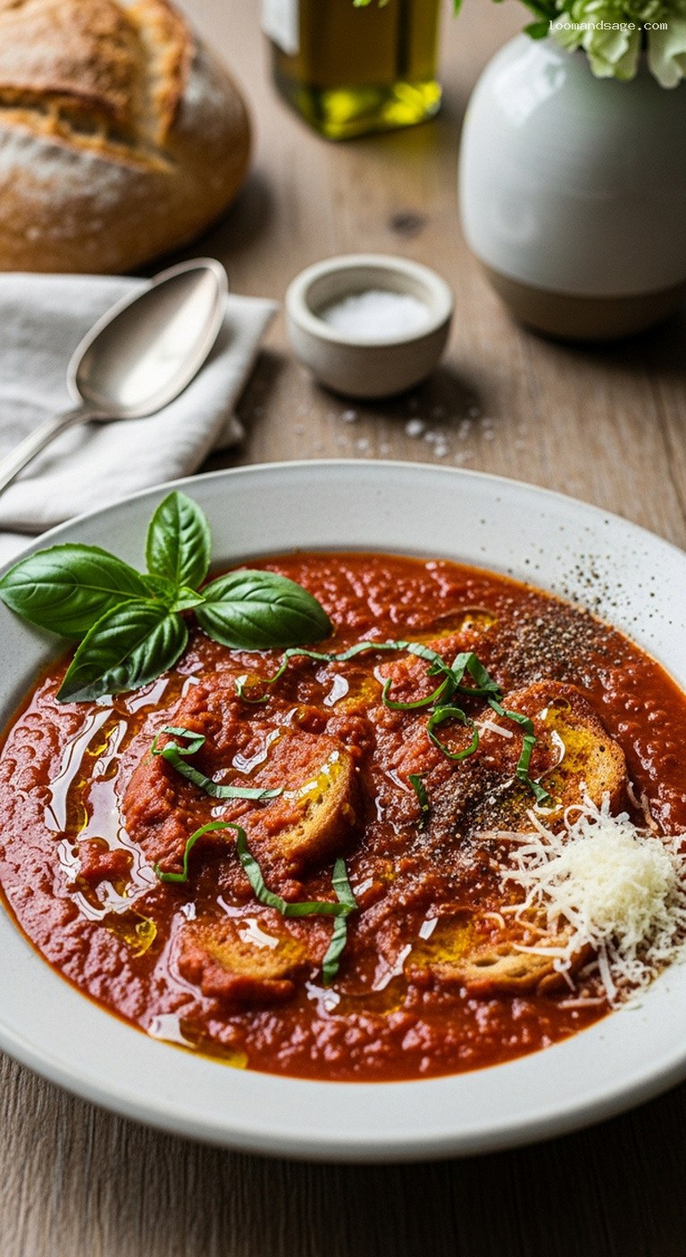 Slow-Cooked Tuscan Pappa al Pomodoro with Basil
